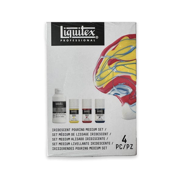Liquitex - Soft Body Acrylic Paint - Iridescent Pouring Medium Set - 4 Pieces