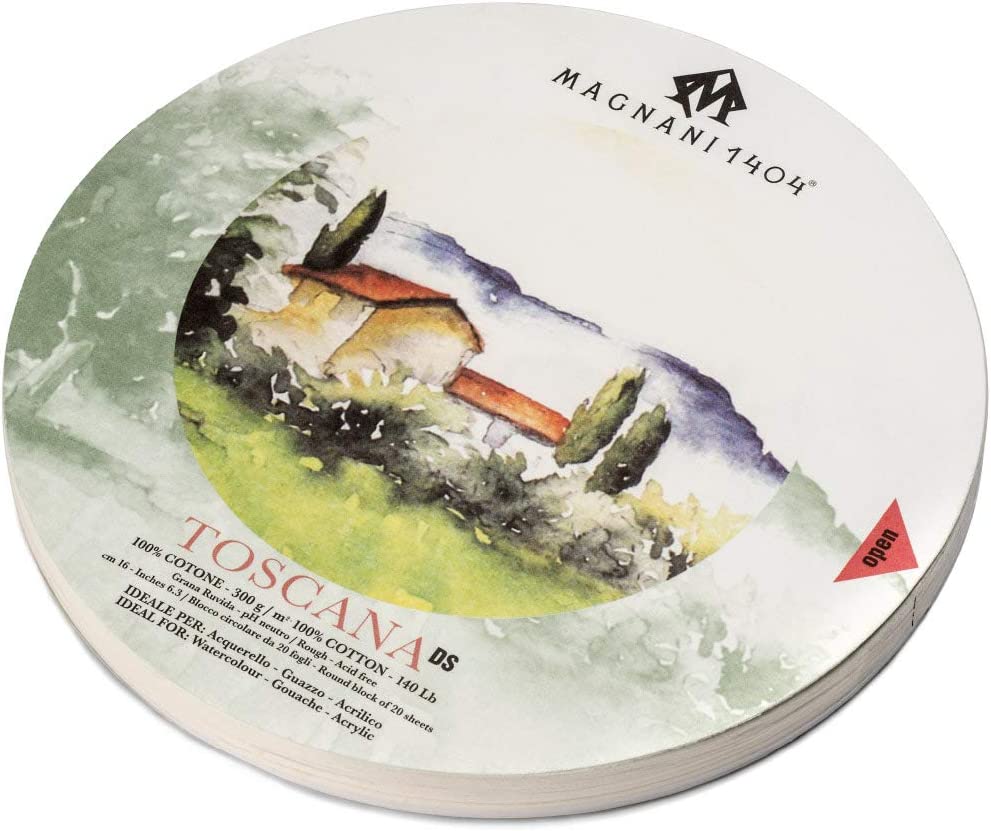 Magnani 1404 - Toscana Watercolour Block - Rough - 140lb - 6.3" Round