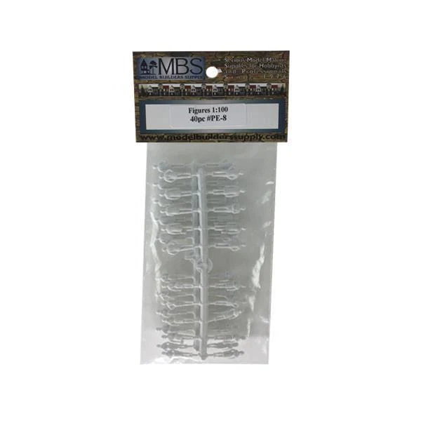 Model Builders Supply - Standing Figures - 1:100 Scale - White