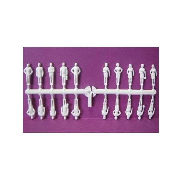 Model Builders Supply - Standing Figures - 1:100 Scale - White - Image 2