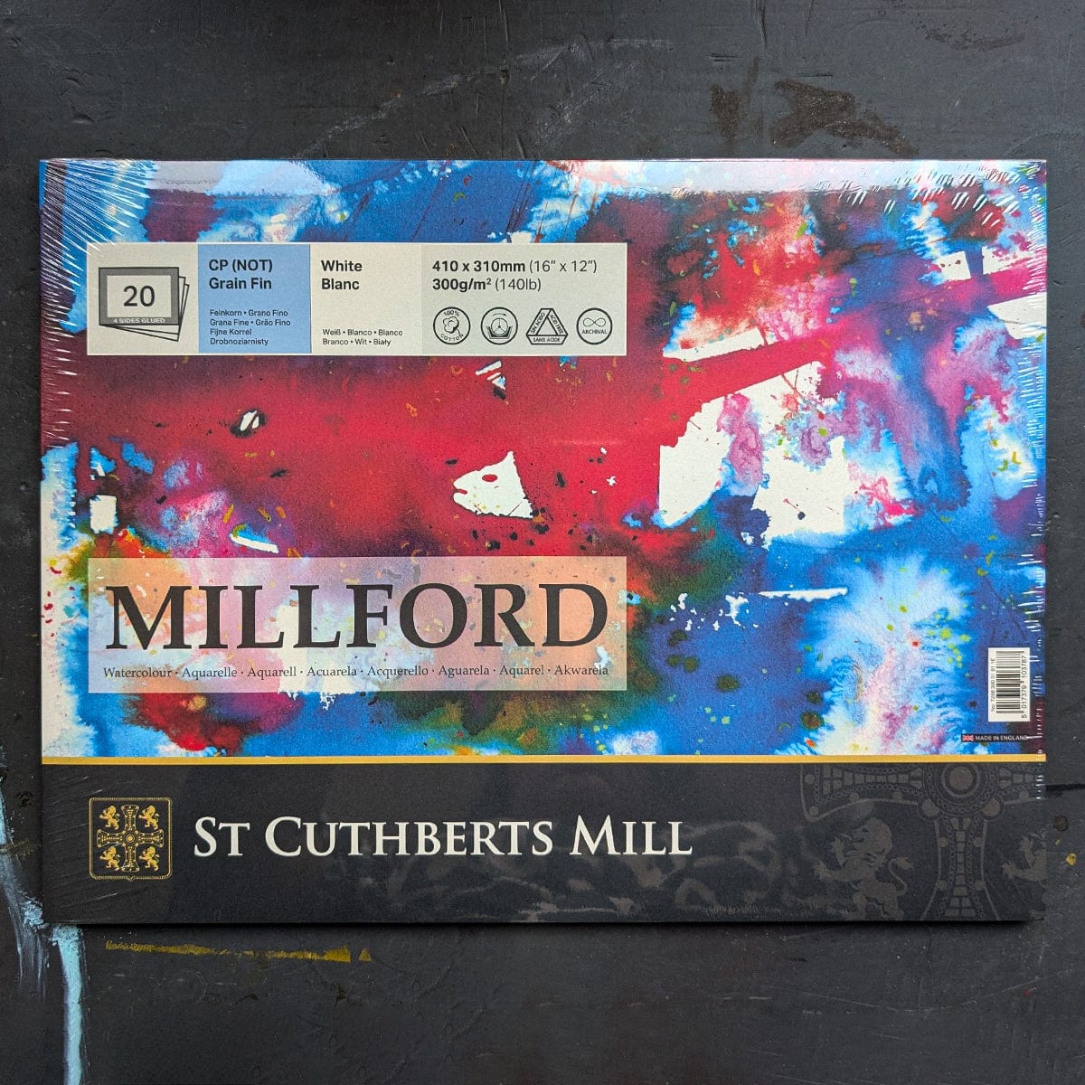 Millford - Watercolour Paper - Cold Press - 140lb - 16x12" Block