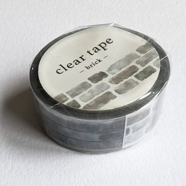 Mind Wave - Clear Washi Tape - 15mm x 5m Roll - Brick
