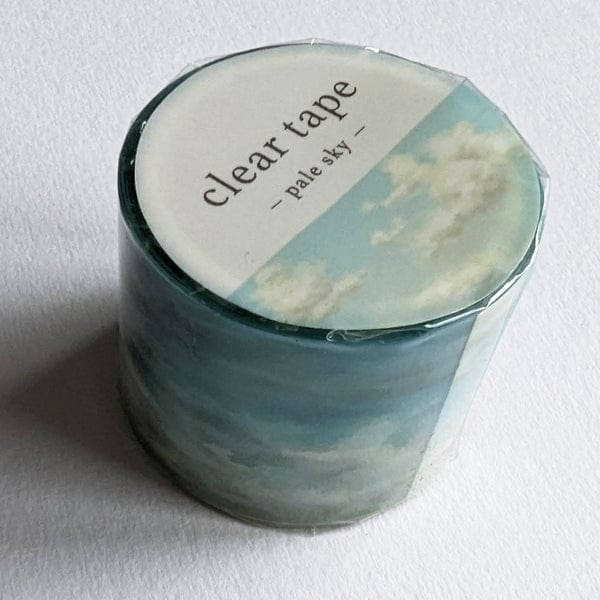 Mind Wave - Clear Washi Tape - 30mm x 3m Roll - Pale Sky
