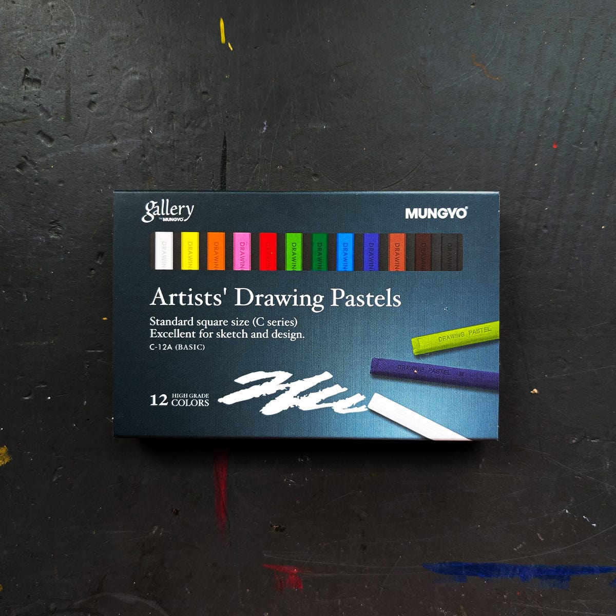 Mungyo - Artists' Drawing Pastels - Set of 12 Colours