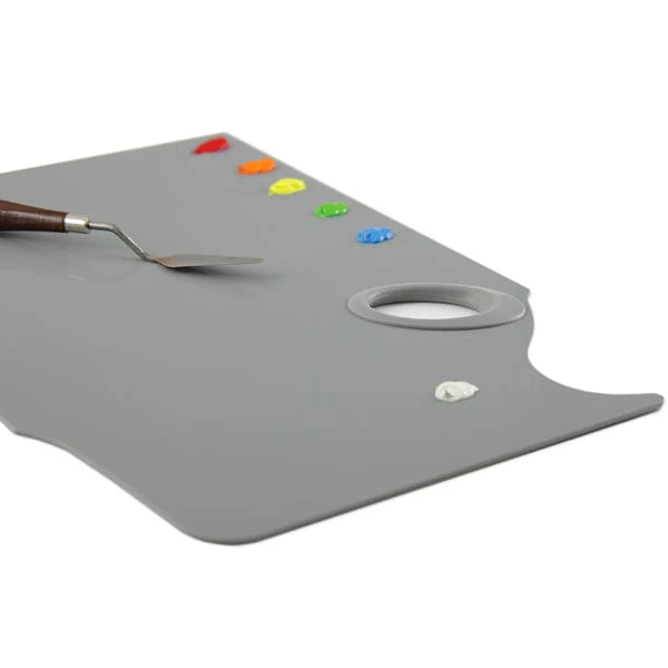 New Wave - Easy View - Hand Held Acrylic Artist Palette - Grey