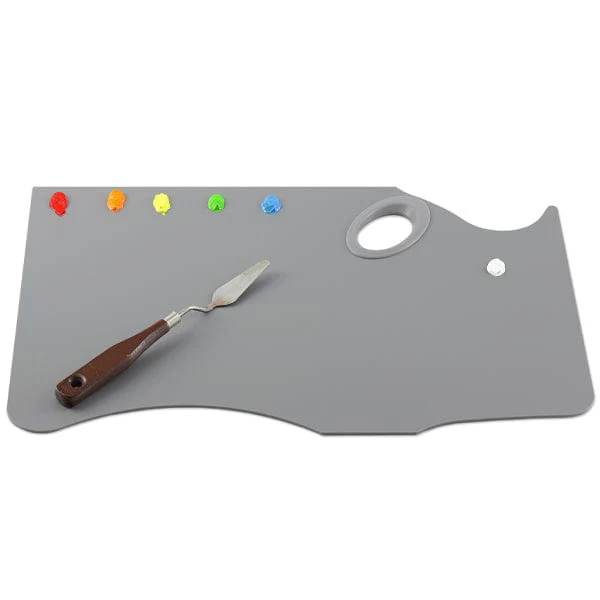 New Wave - Easy View - Hand Held Acrylic Artist Palette - Grey - Image 3