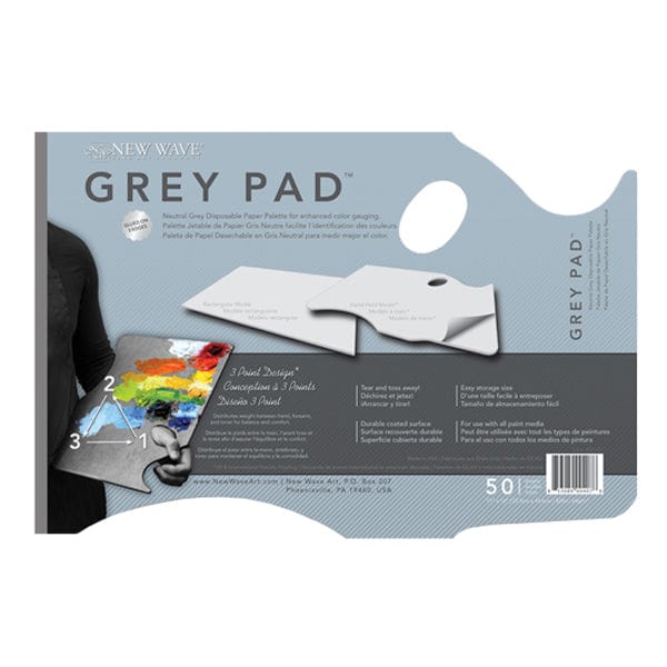 New Wave - Grey Pad - Ergonomic Handheld Paper Palette - 11x16"