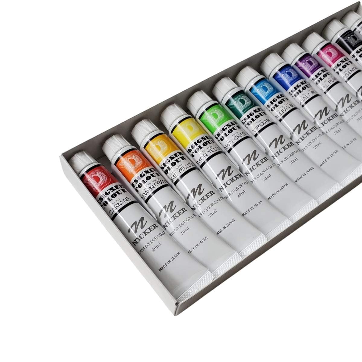 Nicker - Designers Colour Gouache - Set of 12 Colours - 20mL Tubes - Image 3