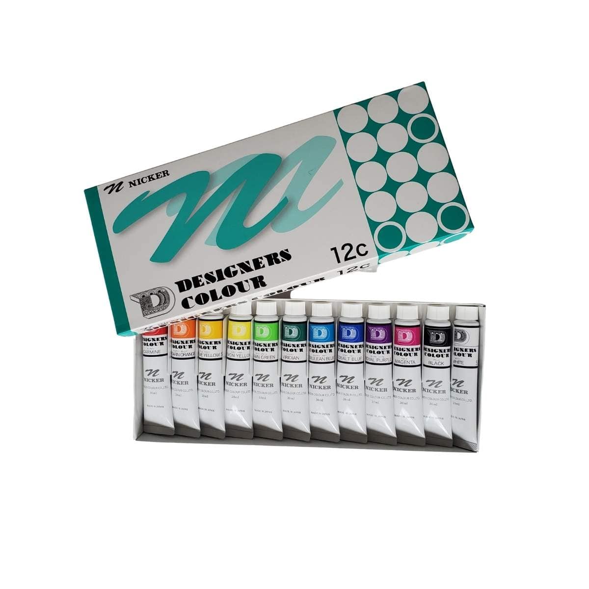 Nicker - Designers Colour Gouache - Set of 12 Colours - 20mL Tubes - Image 4