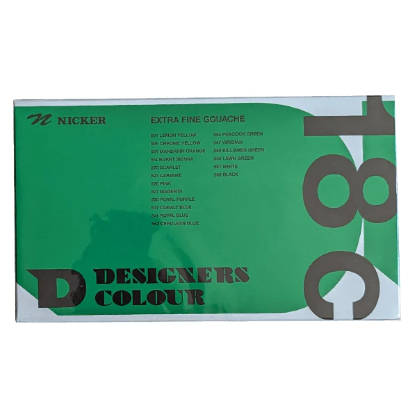 Nicker - Designers Colour Gouache - Set of 18 Colours - 20mL Tubes