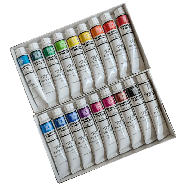 Nicker - Designers Colour Gouache - Set of 18 Colours - 20mL Tubes - Image 2