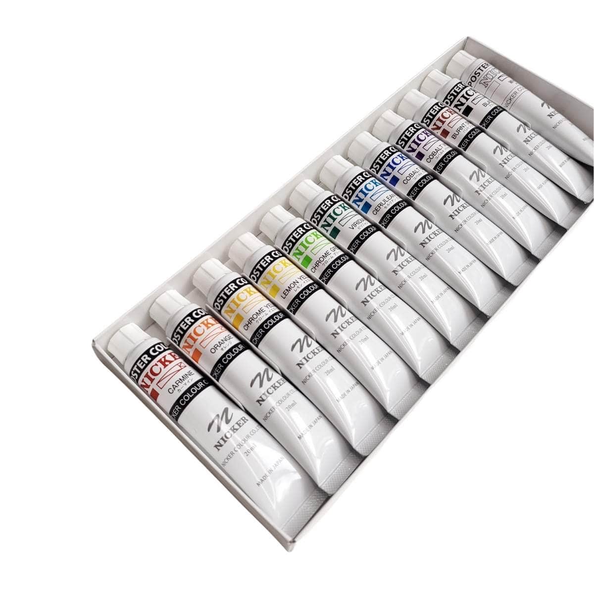 Nicker - Poster Colours - Set of 12 Colours - 20mL Tubes - Image 4