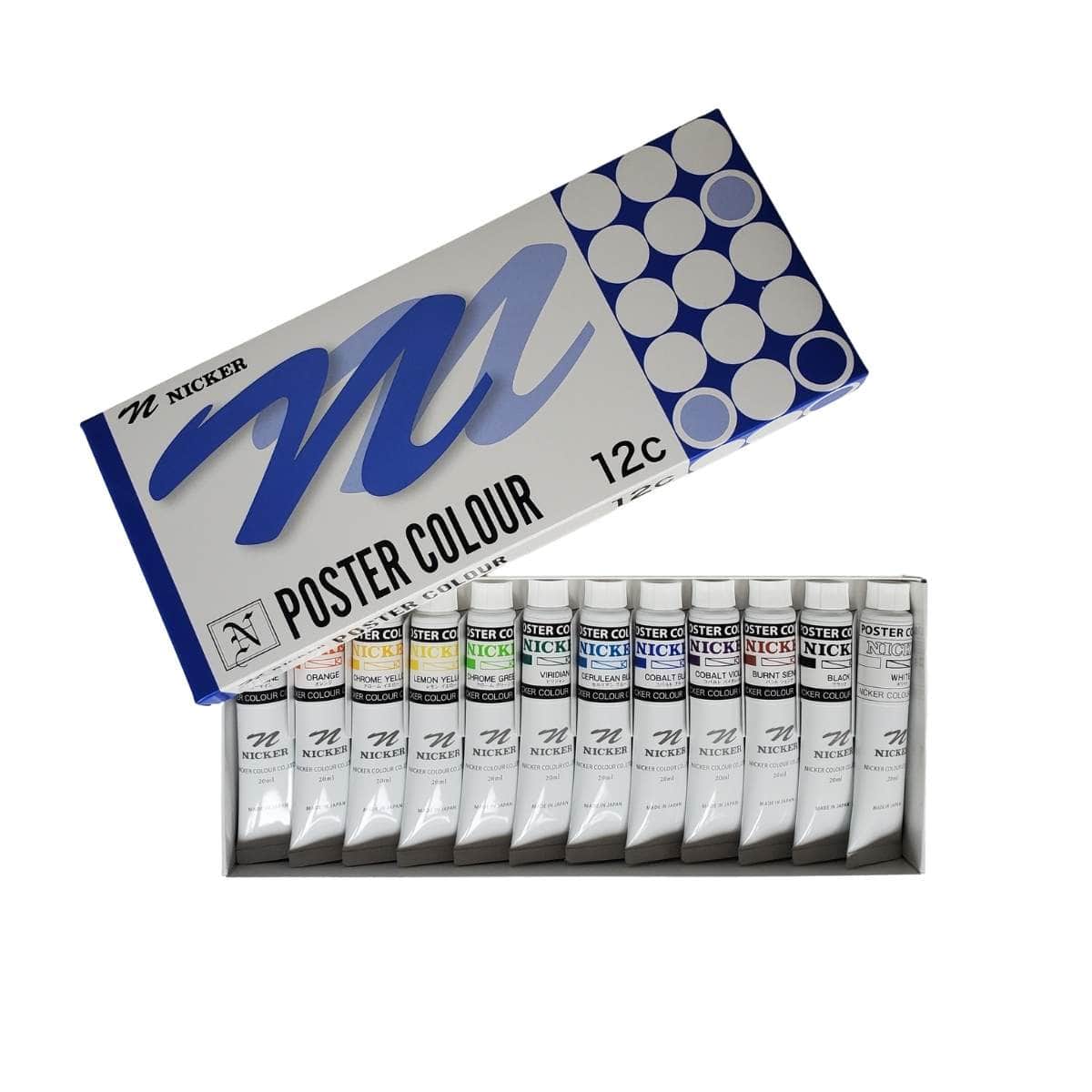 Nicker - Poster Colours - Set of 12 Colours - 20mL Tubes - Image 5