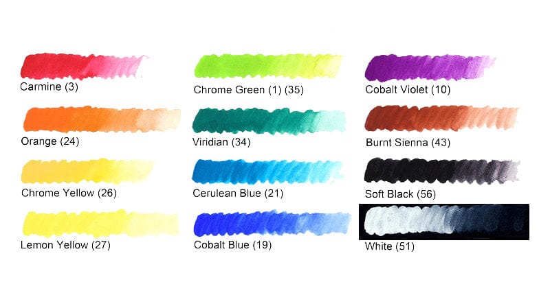 Nicker - Poster Colours - Set of 12 Colours - 20mL Tubes - Image 6