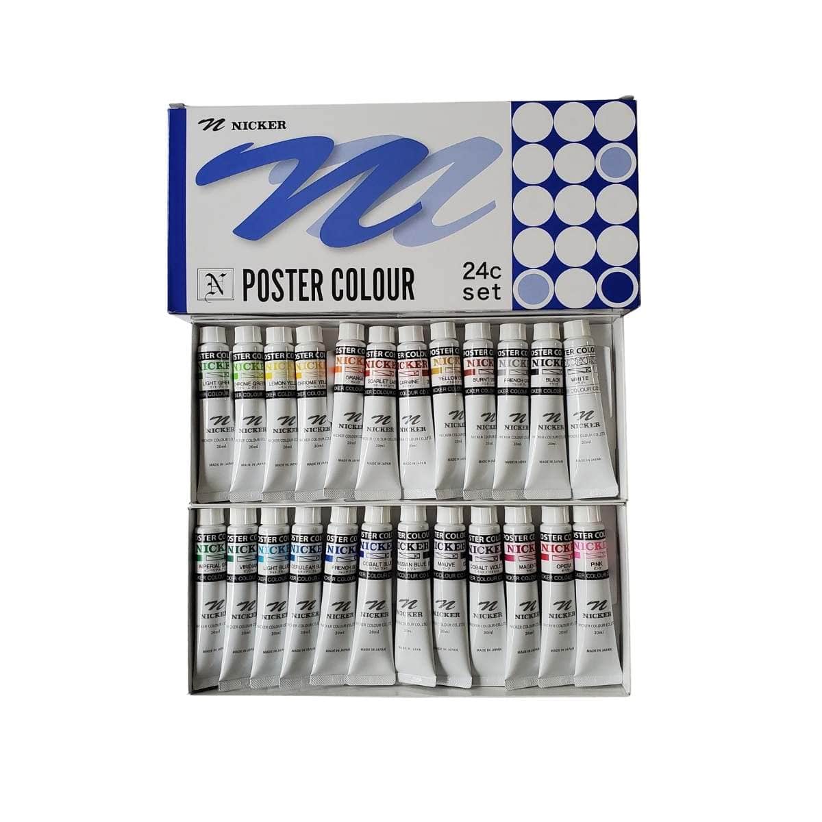 Nicker - Poster Colours - Set of 24 Colours - 20mL Tubes