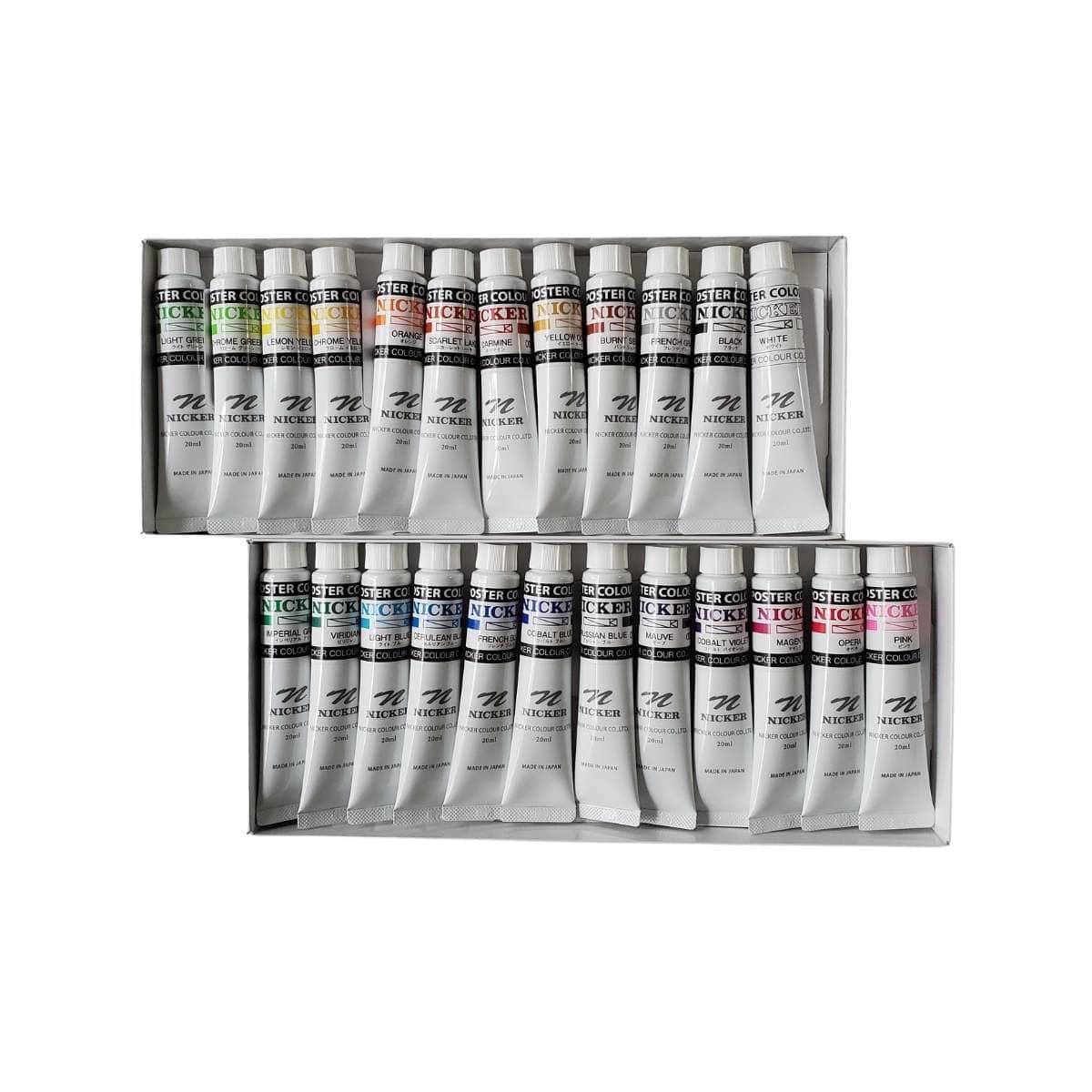 Nicker - Poster Colours - Set of 24 Colours - 20mL Tubes - Image 3