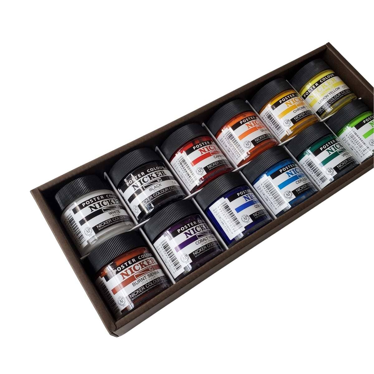 Nicker - Poster Colours - Set of 12 Colours - 40mL Jars - Image 2