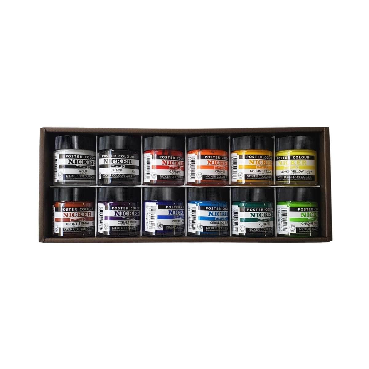 Nicker - Poster Colours - Set of 12 Colours - 40mL Jars - Image 3