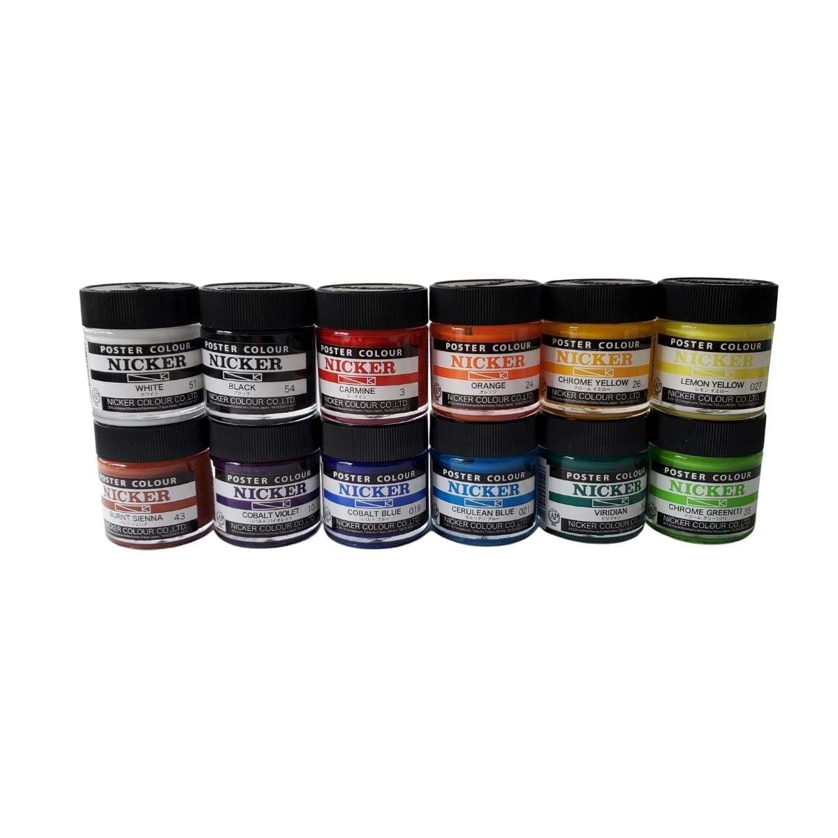 Nicker - Poster Colours - Set of 12 Colours - 40mL Jars - Image 4