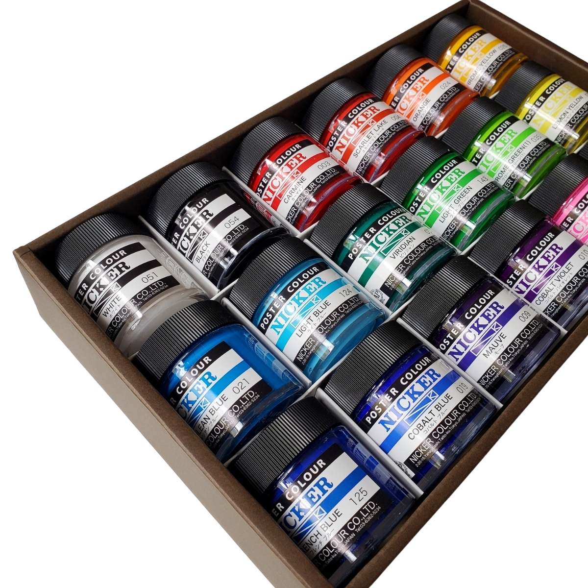 Nicker - Poster Colours - Set of 18 Colours - 40mL Jars - Image 3