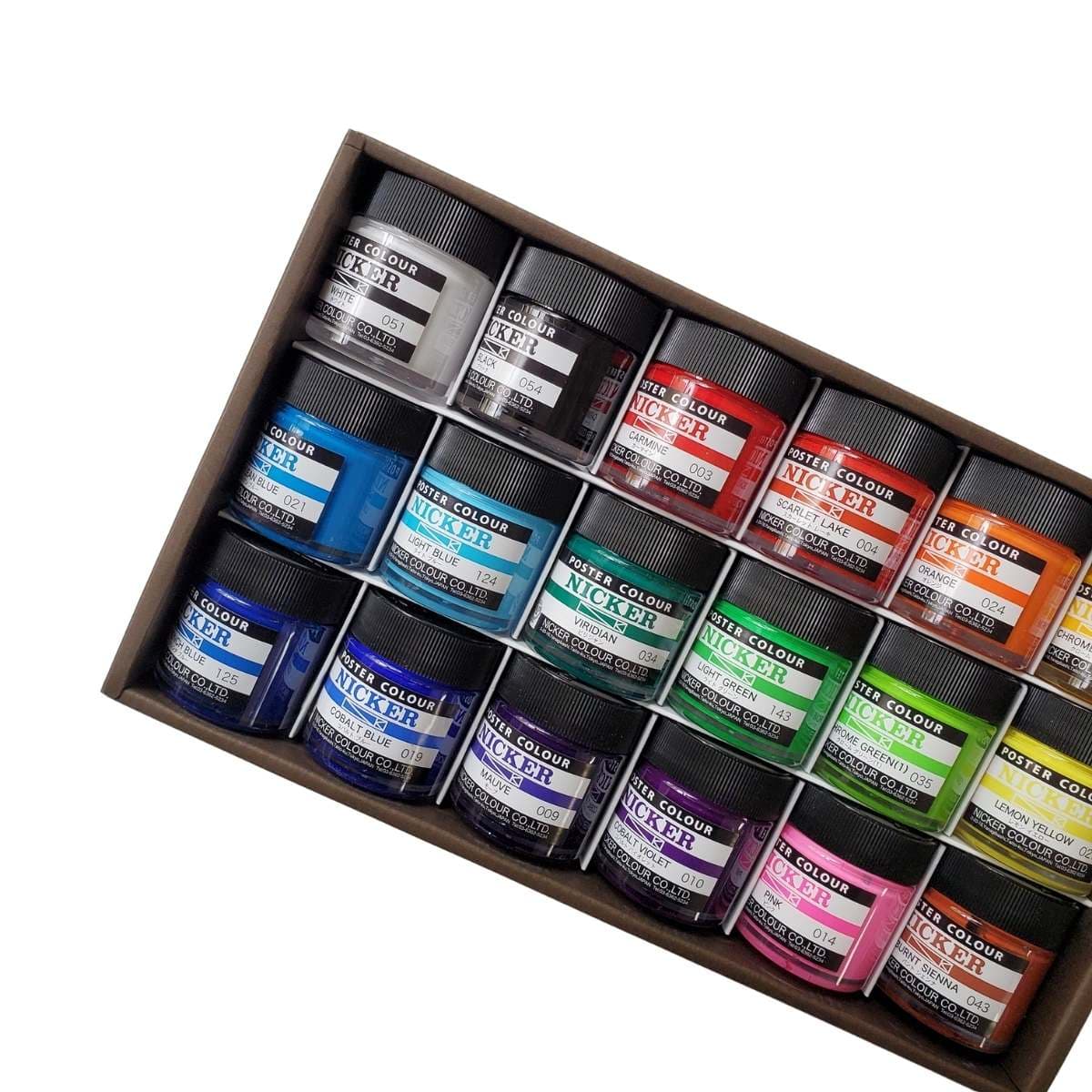 Nicker - Poster Colours - Set of 18 Colours - 40mL Jars - Image 4