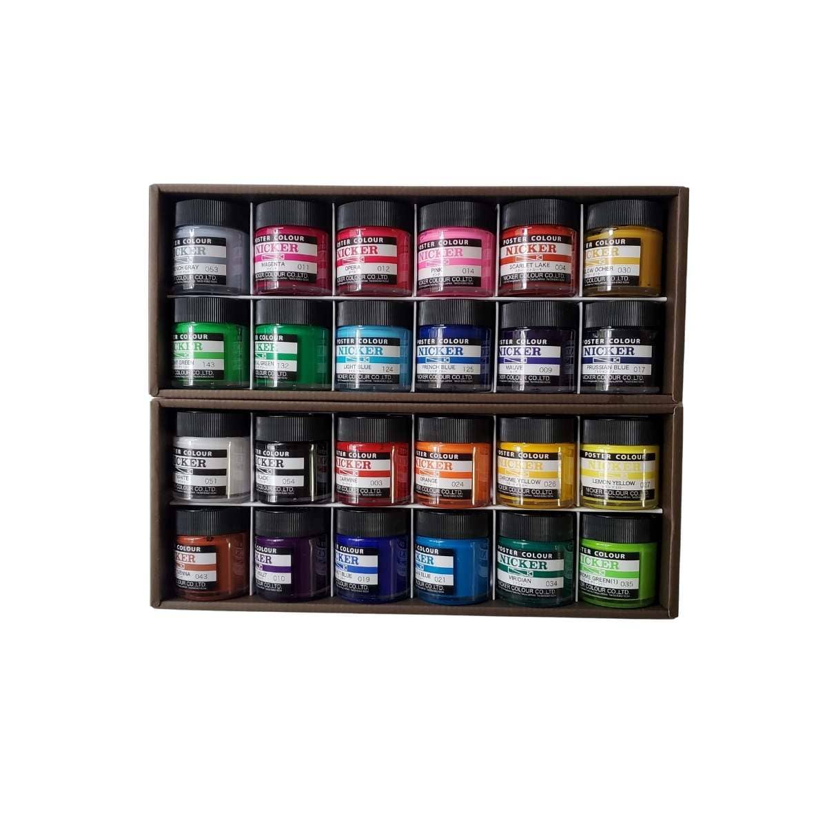 Nicker - Poster Colours - Set of 24 Colours - 40mL Jars - Image 2