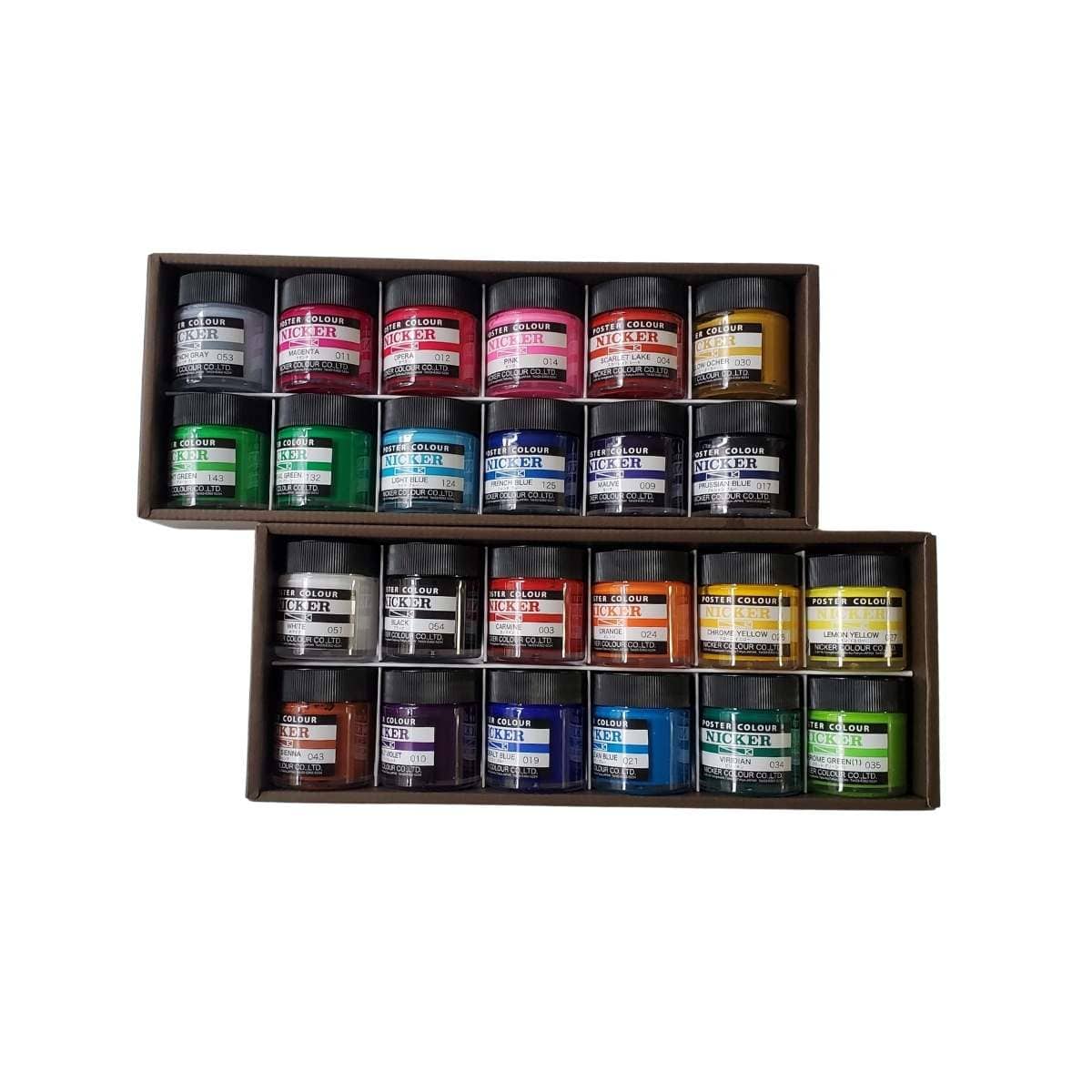 Nicker - Poster Colours - Set of 24 Colours - 40mL Jars - Image 3