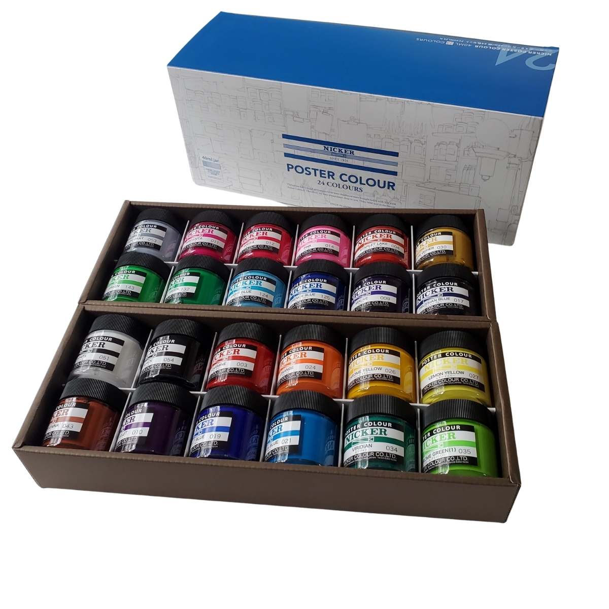 Nicker - Poster Colours - Set of 24 Colours - 40mL Jars - Image 4