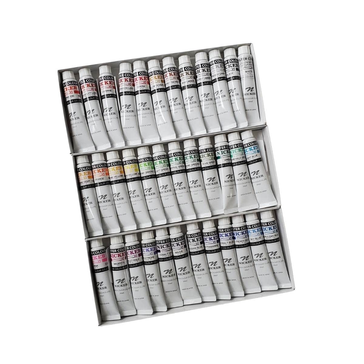 Nicker - Poster Colours - Set of 36 Colours - 20mL Tubes - Image 3