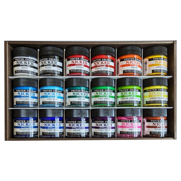 Nicker - Poster Colours - Set of 36 Colours - 40mL Jars