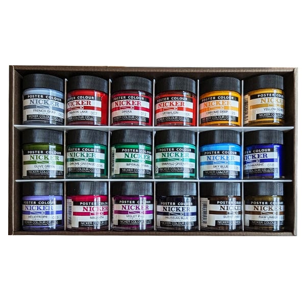 Nicker - Poster Colours - Set of 36 Colours - 40mL Jars - Image 2