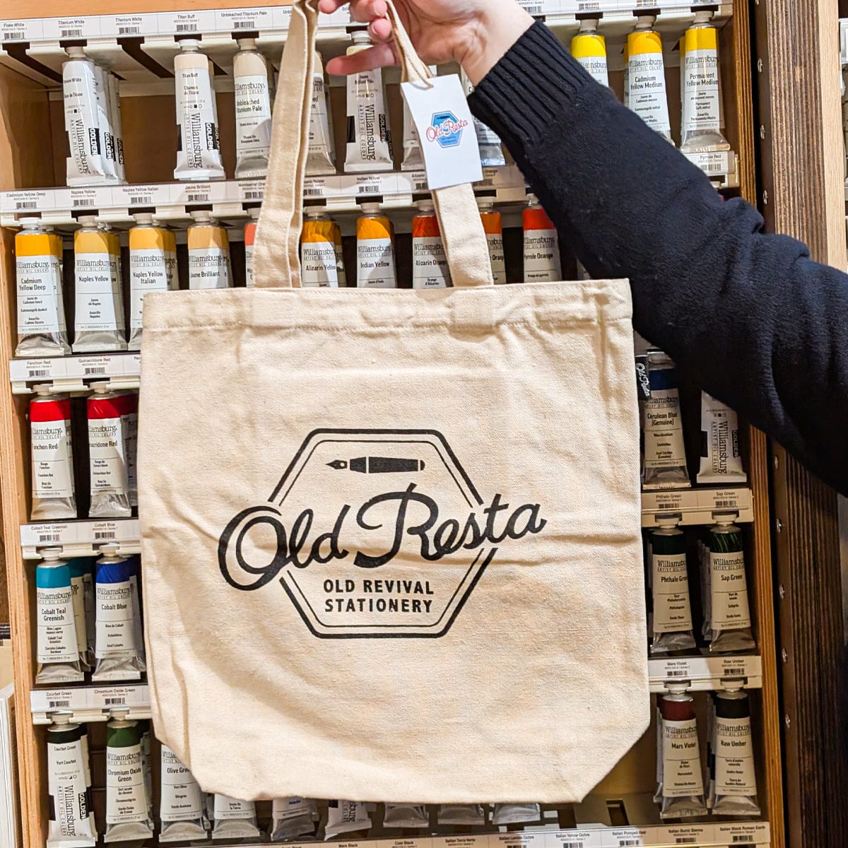 Old Resta - Vintage Stationary Tote Bags - Image 3