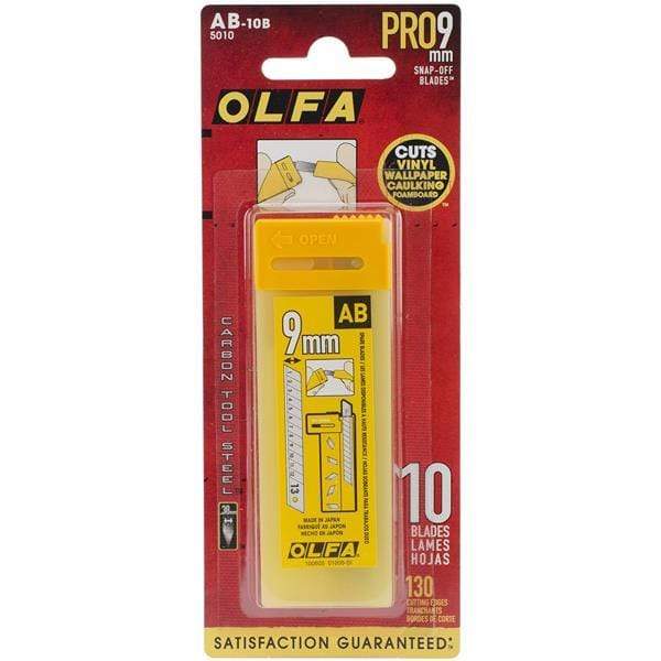OLFA - Replacement Snap Blades - 9mm - Standard  10 Pack. AB-10B