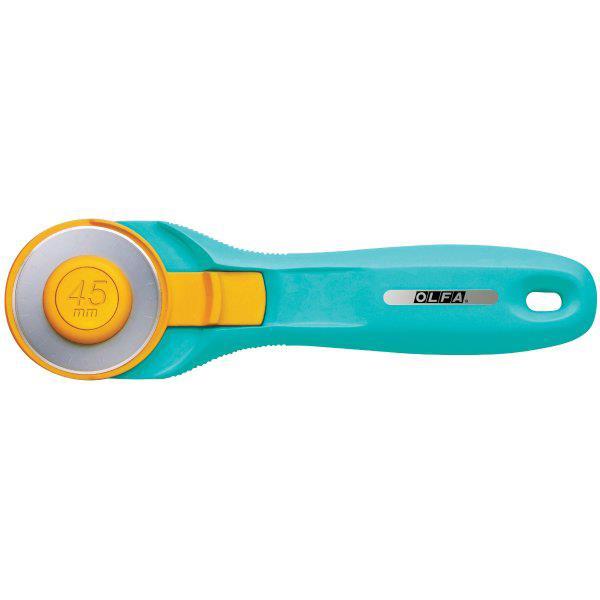 OLFA - Rotary Cutter - 45mm Blade - Aqua Handle