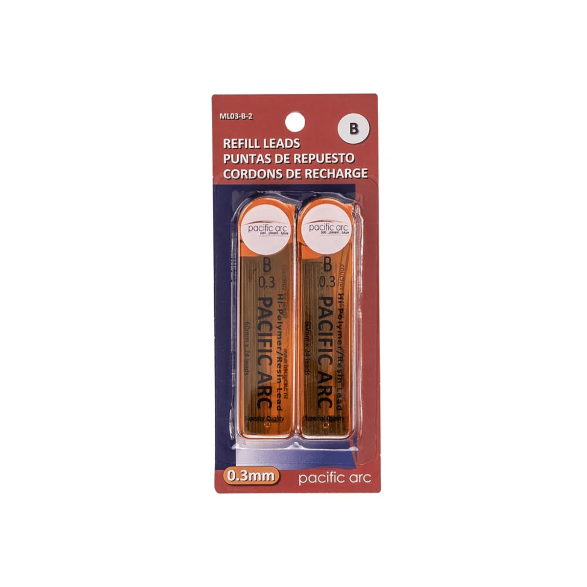 Pacific Arc - 0.3mm Lead Refills - B - 2 Pack