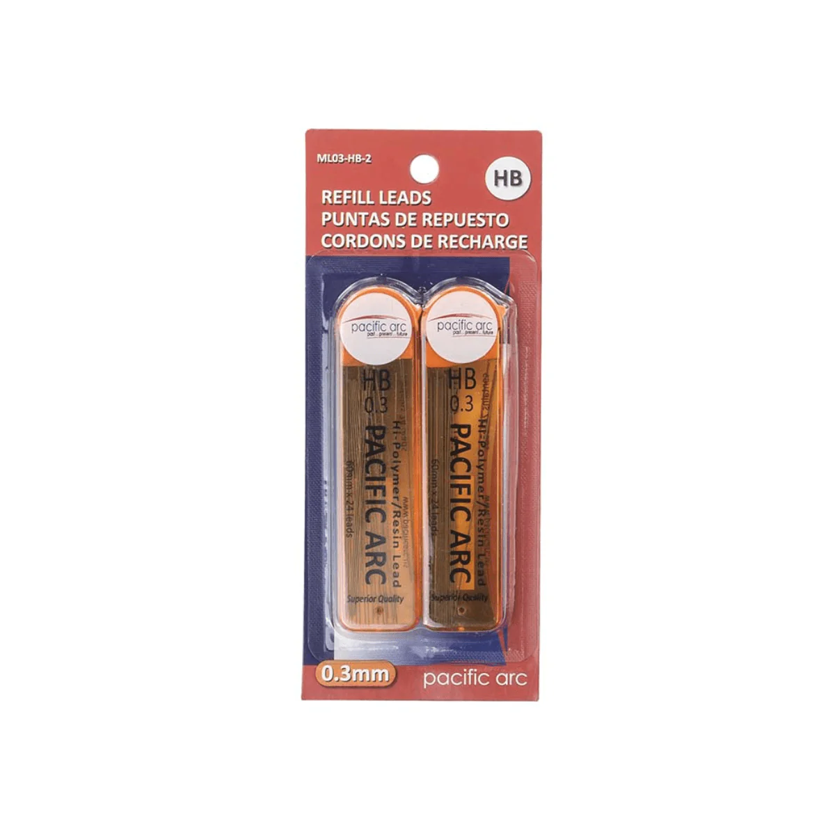 Pacific Arc - 0.3mm Lead Refills - HB - 2 Pack