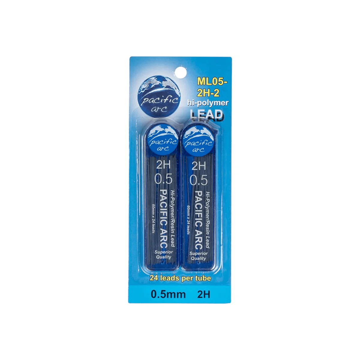 Pacific Arc - 0.5mm Lead Refills - 2H - 2 Pack