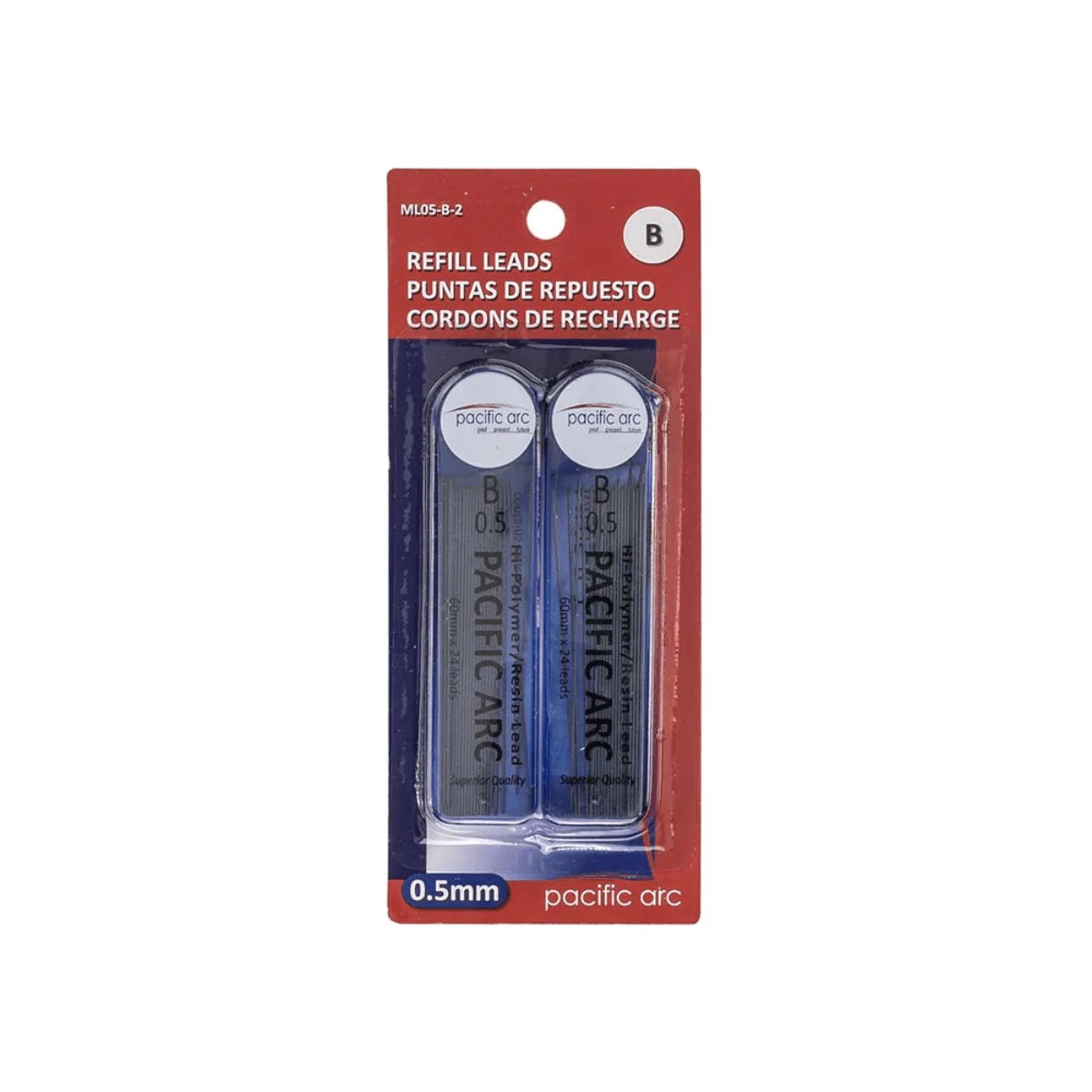 Pacific Arc - 0.5mm Lead Refills - B - 2 Pack