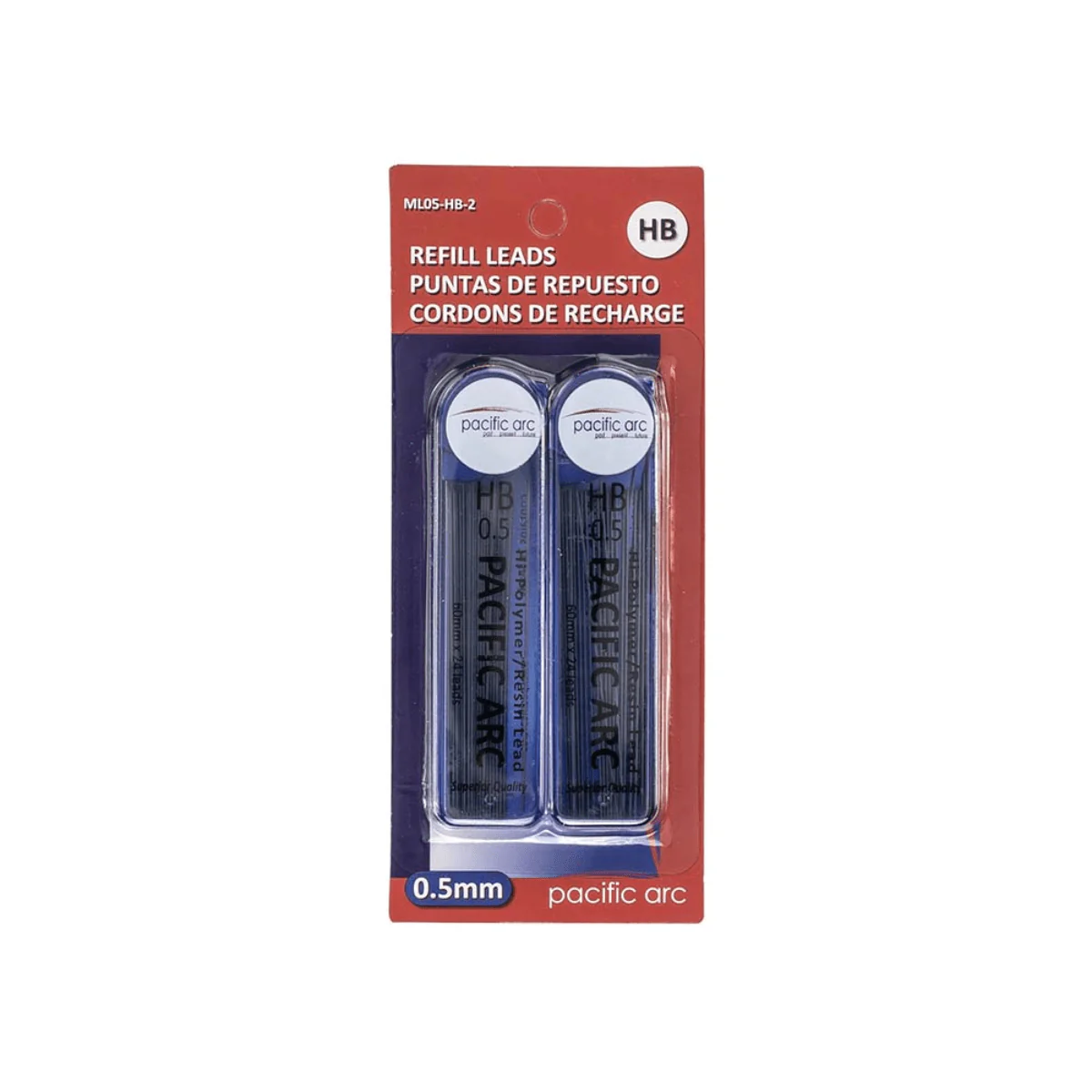 Pacific Arc - 0.5mm Lead Refills - HB - 2 Pack