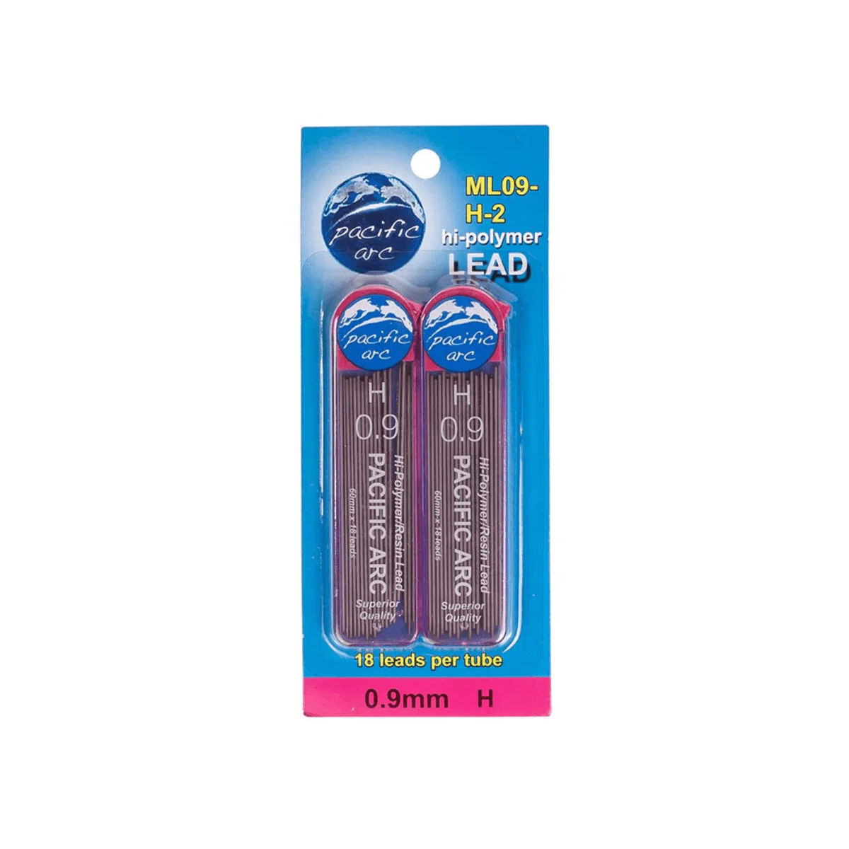 Pacific Arc - 0.9mm Lead Refills - H - 2 Pack