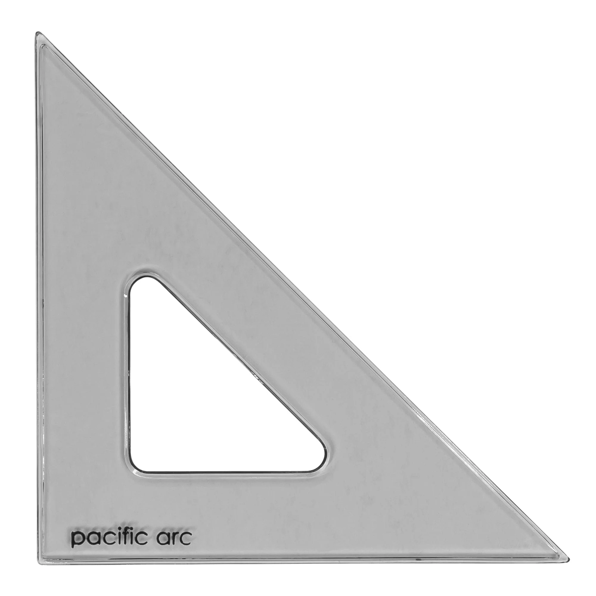 Pacific Arc - Smoke-Tint Acrylic Triangle - 45/90 Degree - 8" Edge