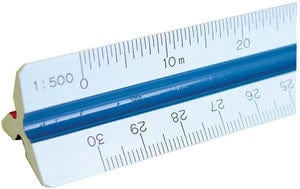 Pacific Arc - Tri-Scale Ruler - Architect Style - 30cm Metric - Professional
