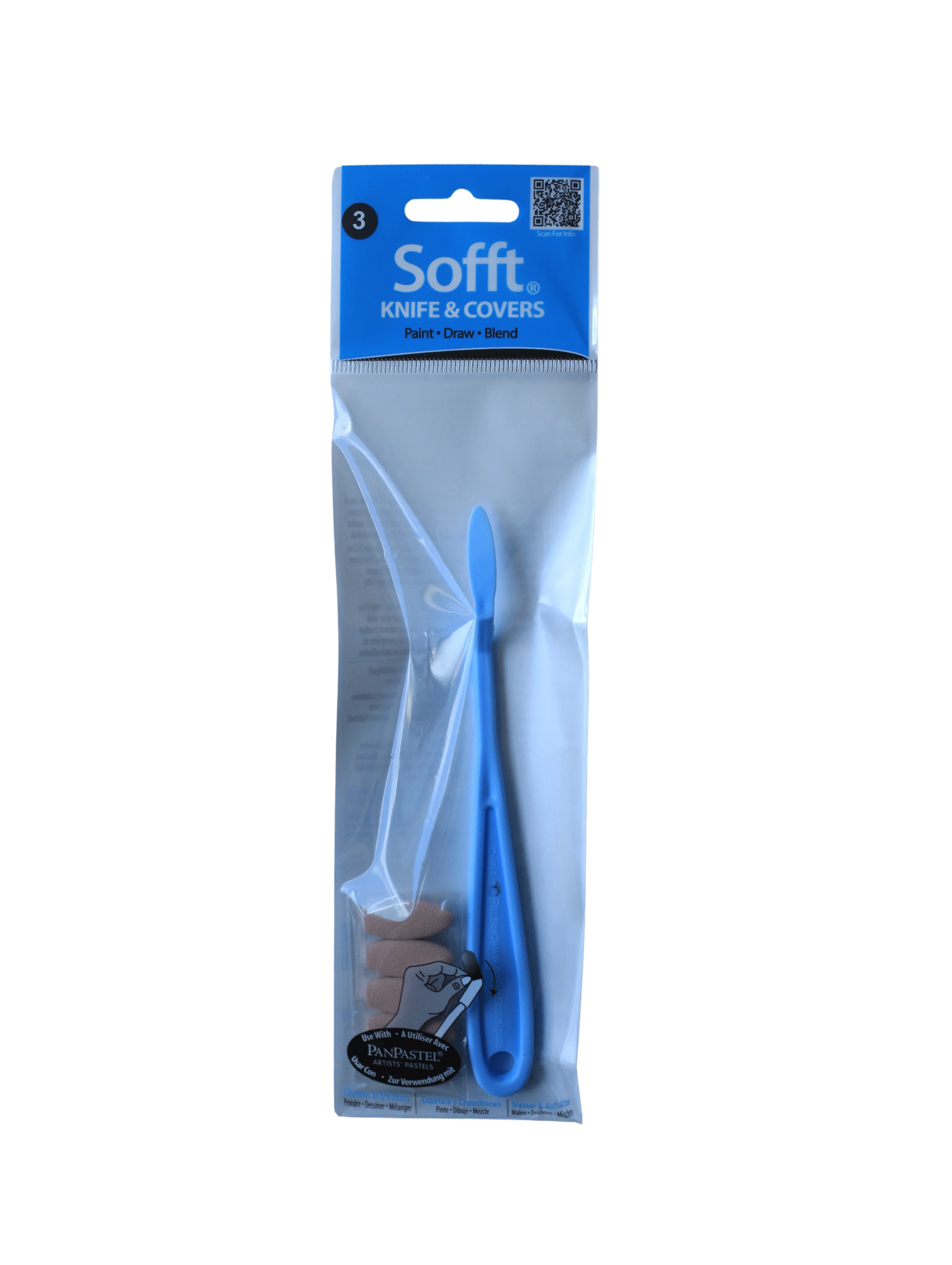 PanPastel - Sofft Knife & Covers - Set of 5 Oval Tips
