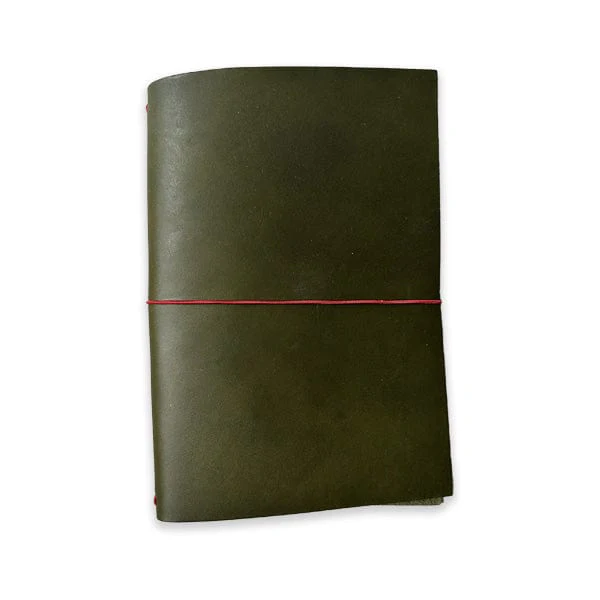 Paper Republic - Grand Voyageur - XL Leather Journal - Olive Green