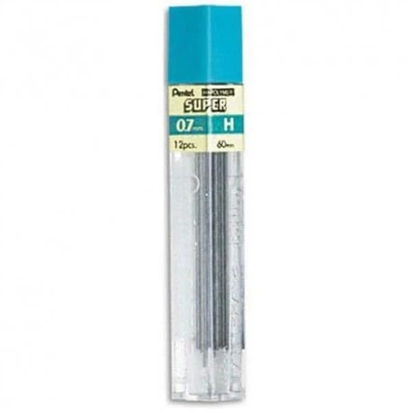Pentel - Hi-Polymer SUPER - 0.7mm H Lead - 12 Piece Tube