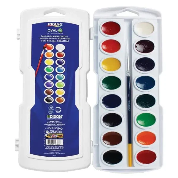 Prang - Semi-Moist Watercolours - 16 Colour Set