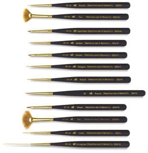 Princeton - Mini-Detailer - Series 3050 - Set of 12 Brushes