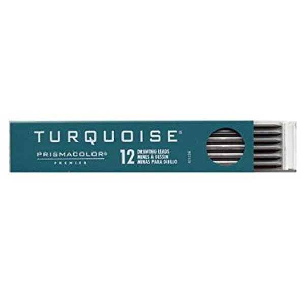 Prismacolor - Turquoise 2mm Drawing Leads - 12 Pack of 4H