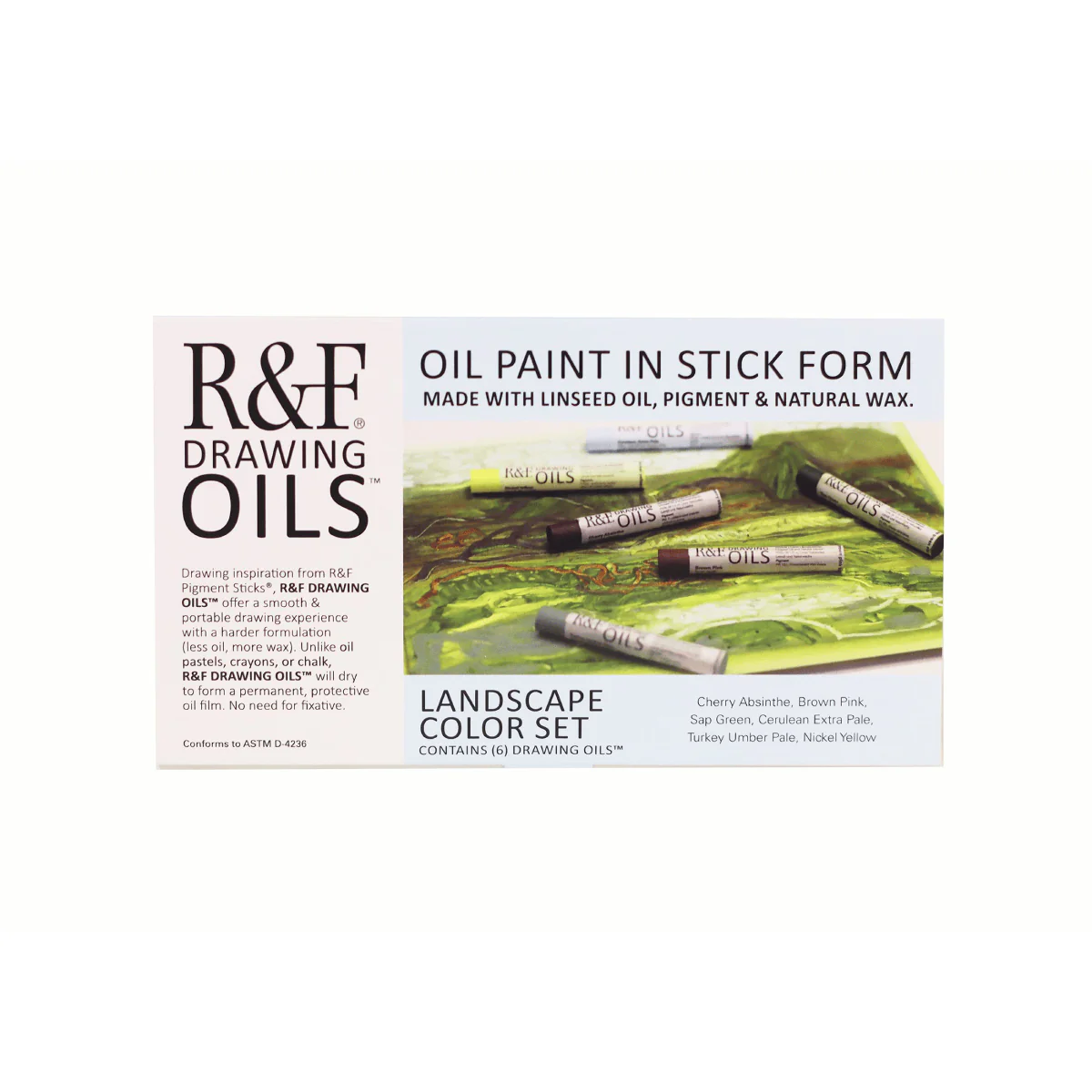 R&F - Drawing Oils - Landscape Colour Set - 6 x 12mL Sticks