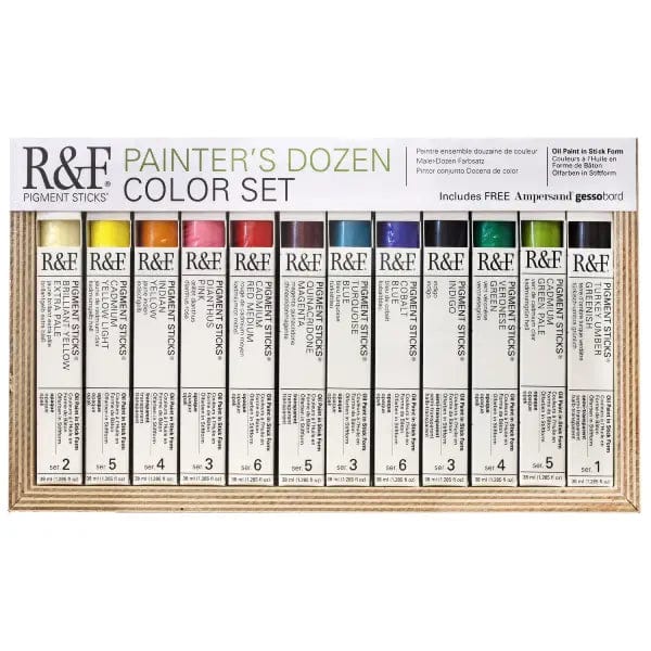 R&F - Pigment Sticks - Painter's Dozen Set #1 - 12 Colours